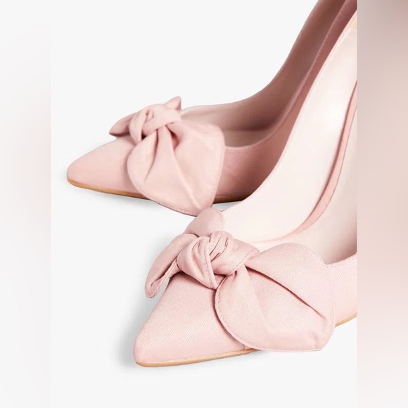 Ted Baker Hyana Moire Satin Bow Court Heels in Dusty Pink Sz 10 NIB - Picture 5 of 12